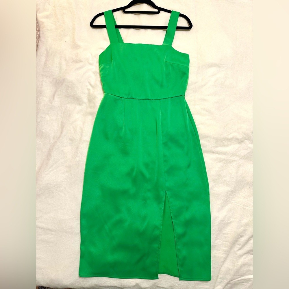 Green Satin Dress